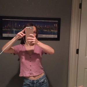 Wild Fable Pink button down Top